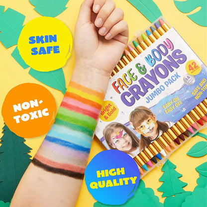 42-Piece Face and Body Paint Crayons