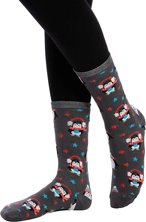 12 Pairs of Christmas Holiday Crew Socks