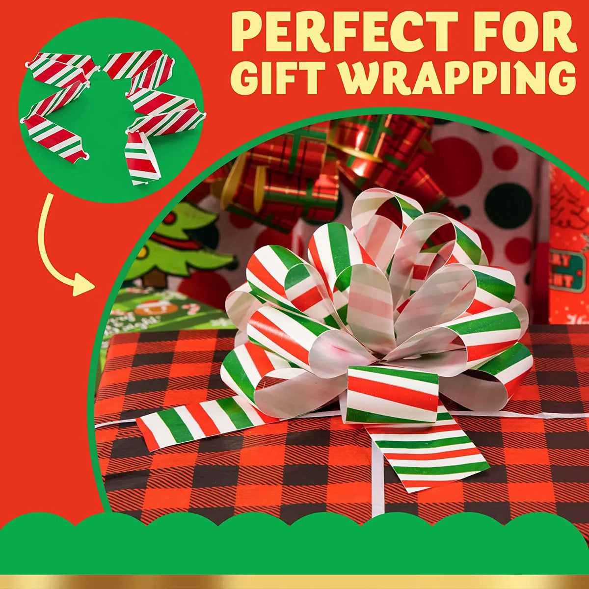 36-Pack Christmas Gift Wrap Ribbon Pull Bows