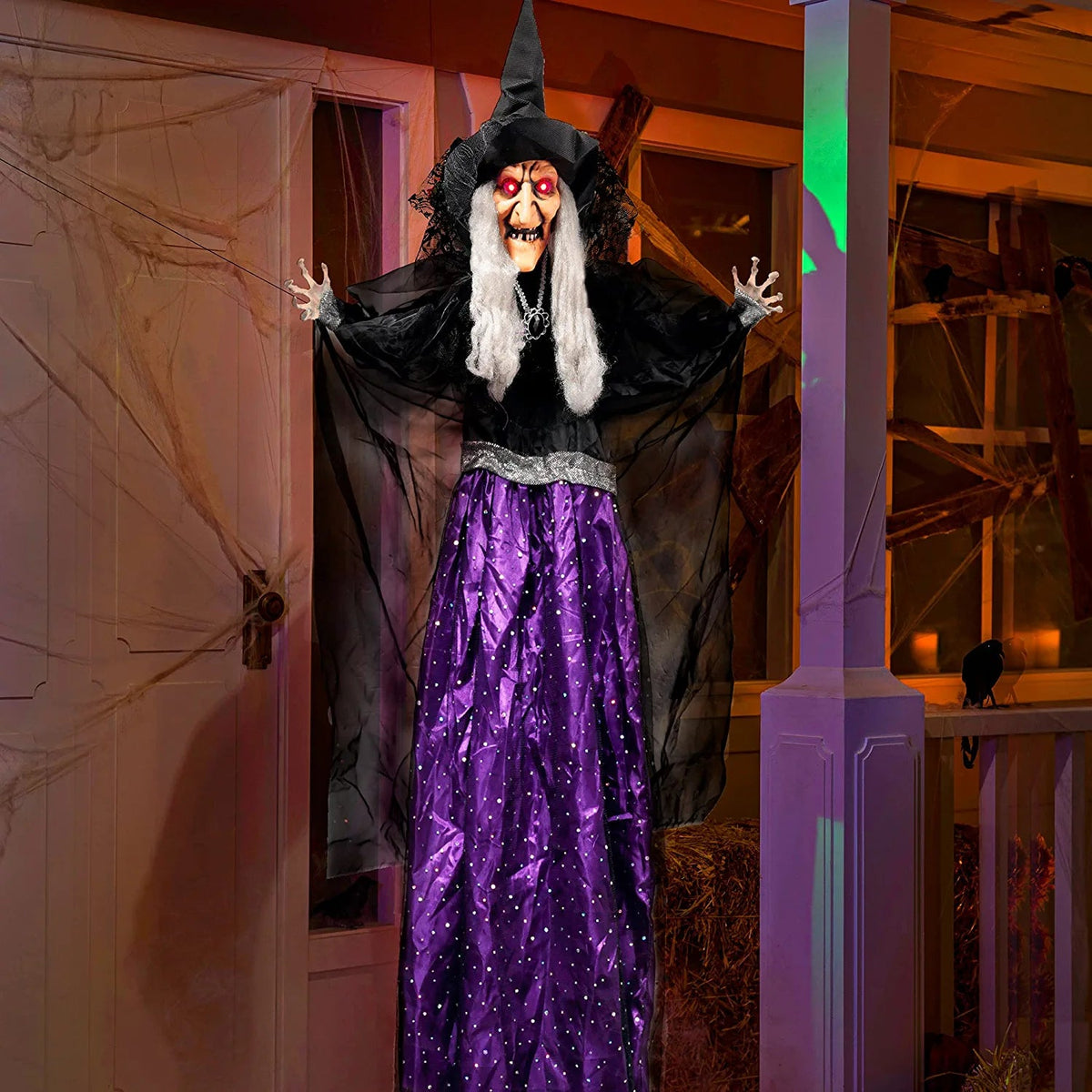 47-Inch Animated Hanging Witch