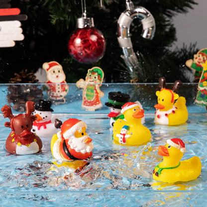 12 Pack Christmas Rubber Ducks