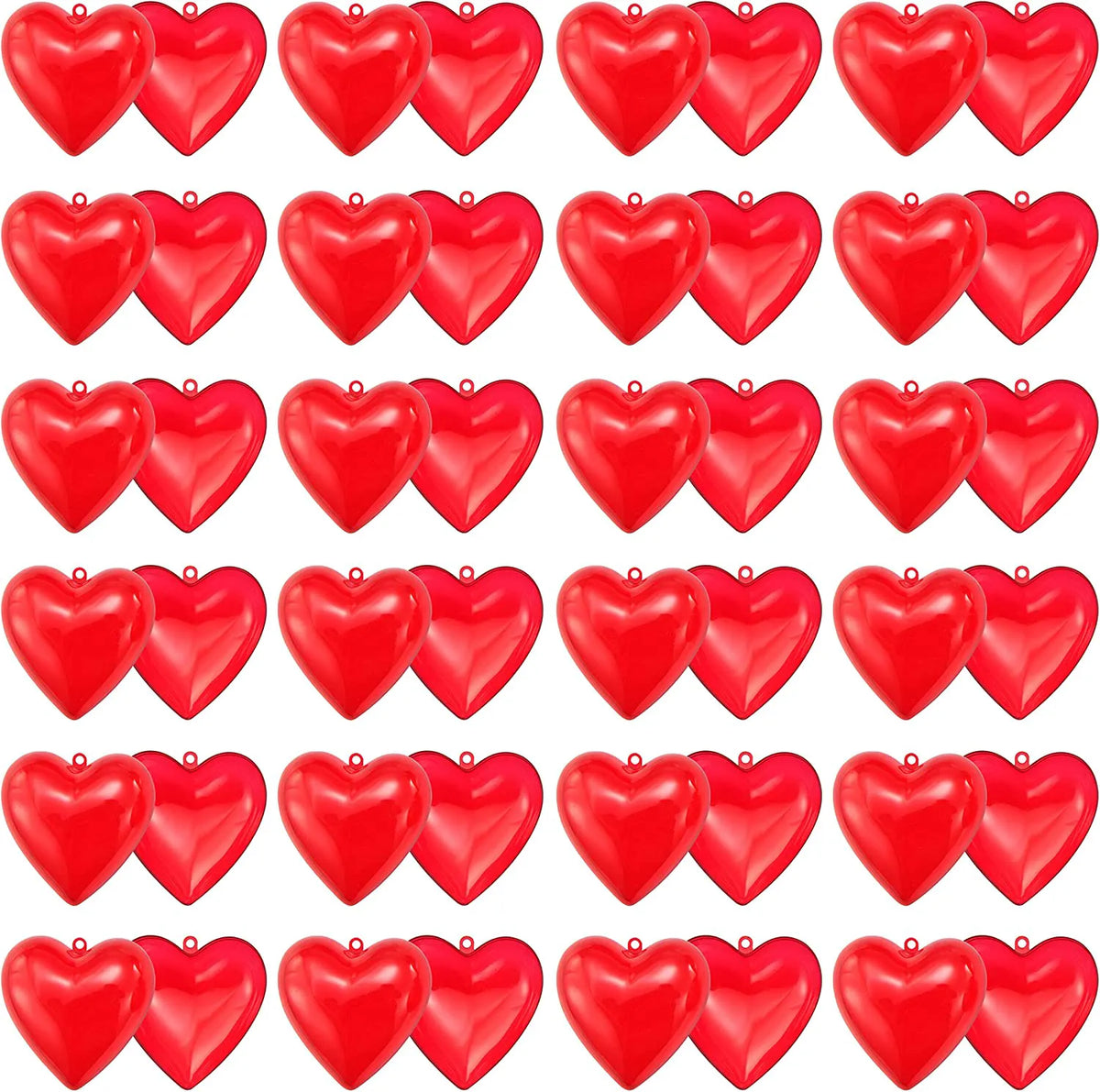 24 Prefilled Hearts with Train Building Blocks and Valentine's Day Cards for Kids - Classroom Exchange Gifts