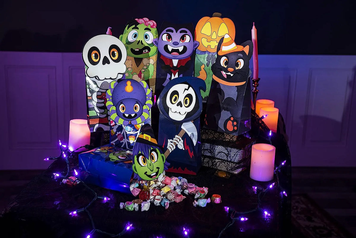 Halloween Die-Cut Flip Over Gift Bags (24 Pack)