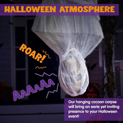 72-Inch Halloween Hanging Cocoon Corpse Outdoor Decoration