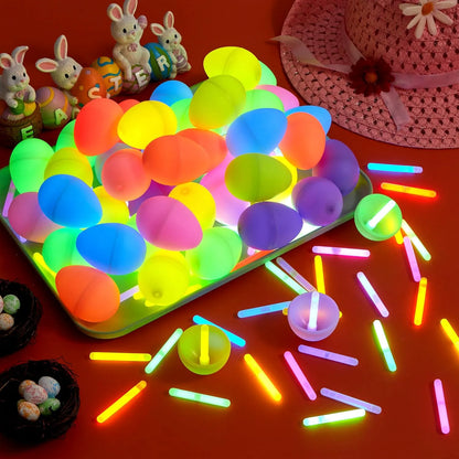 72 Easter Eggs with 144 Mini Glow Sticks