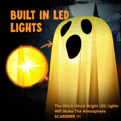 6-Pack Hanging Ghosts Halloween Decorations for Outdoor Use