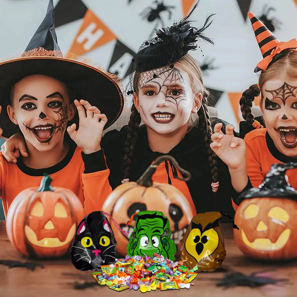 Halloween Drawstring Goody Bags, 7.75 Inches, 72 Count