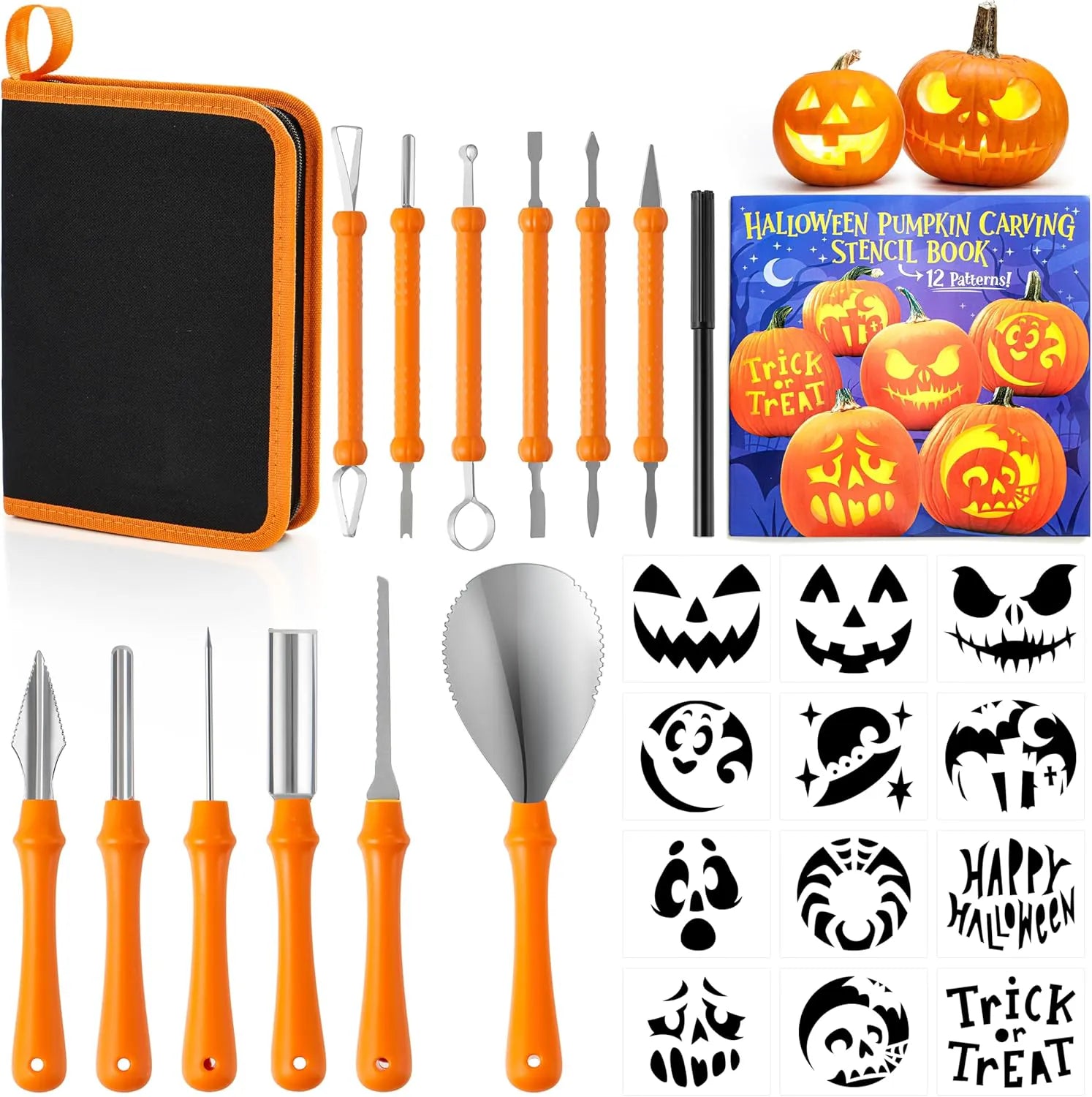 14-Piece Halloween Pumpkin Carving Kit