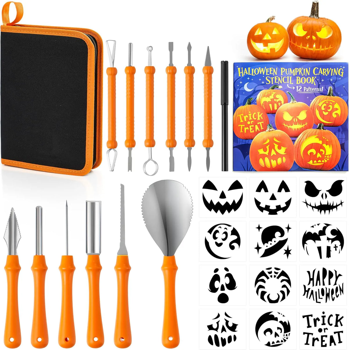 14-Piece Halloween Pumpkin Carving Kit