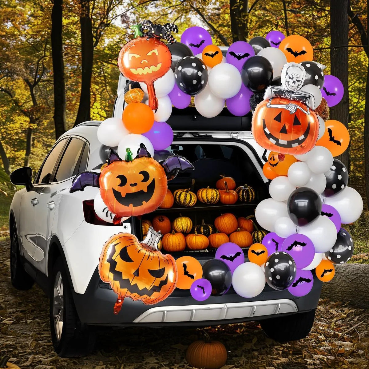 Halloween Trunk-or-Treat Car Decoration Kit with Pumpkins