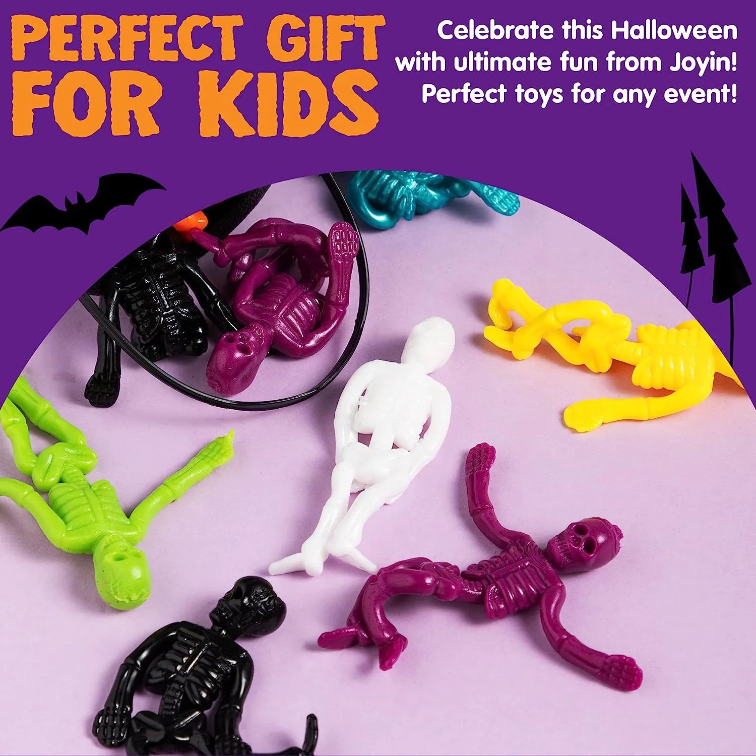 108-Pack Halloween Stretchy Skeletons