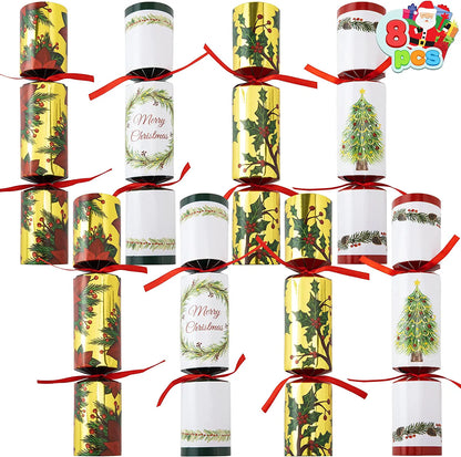 8-Piece Christmas Deluxe Cracker Set