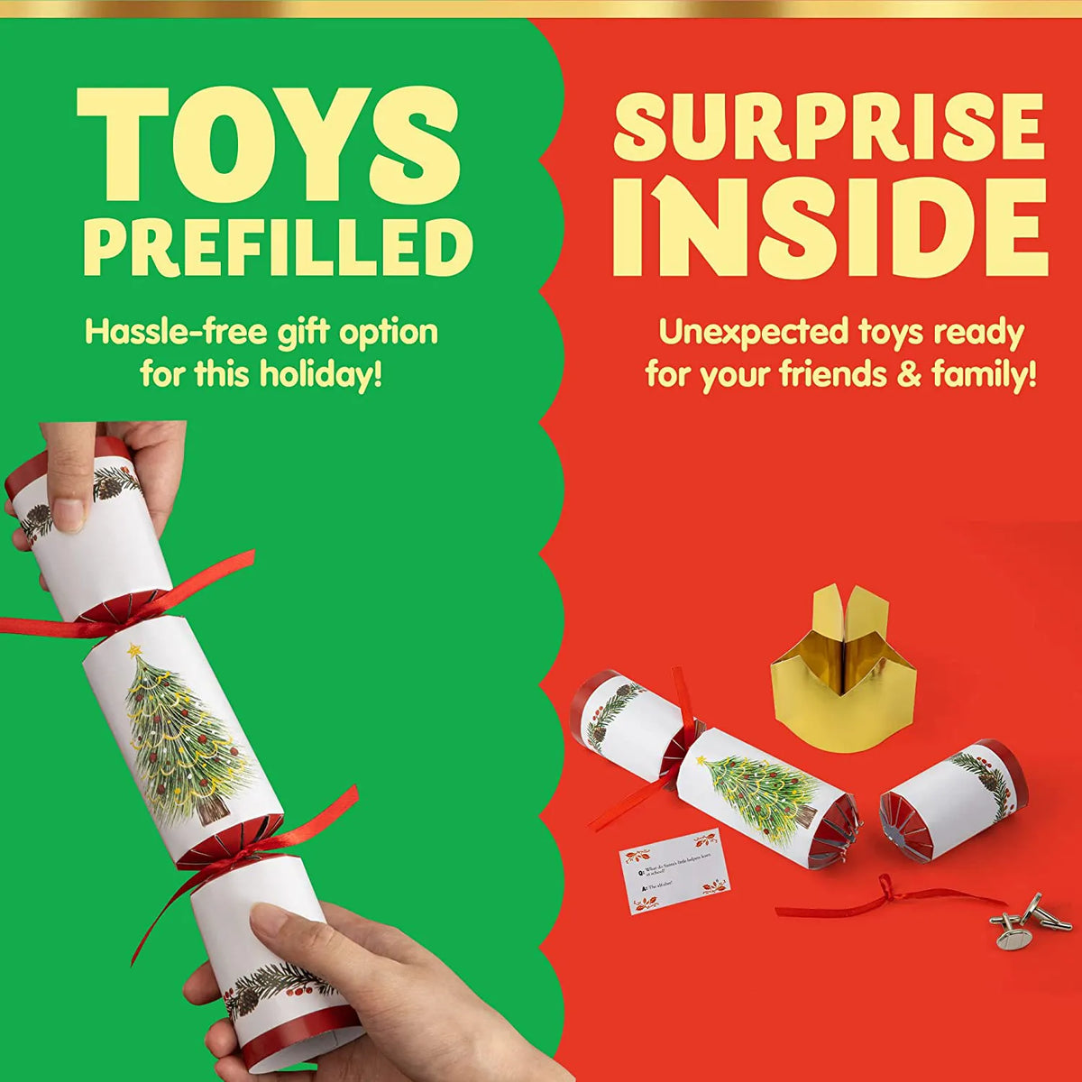 8-Piece Christmas Deluxe Cracker Set