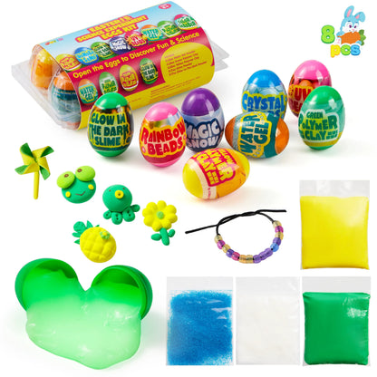 8 Easter Science Experiment STEM Eggs for Kids Party Favors