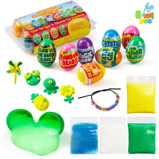 8 Easter Science Experiment STEM Eggs for Kids Party Favors