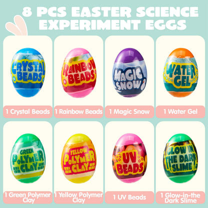 8 Easter Science Experiment STEM Eggs for Kids Party Favors