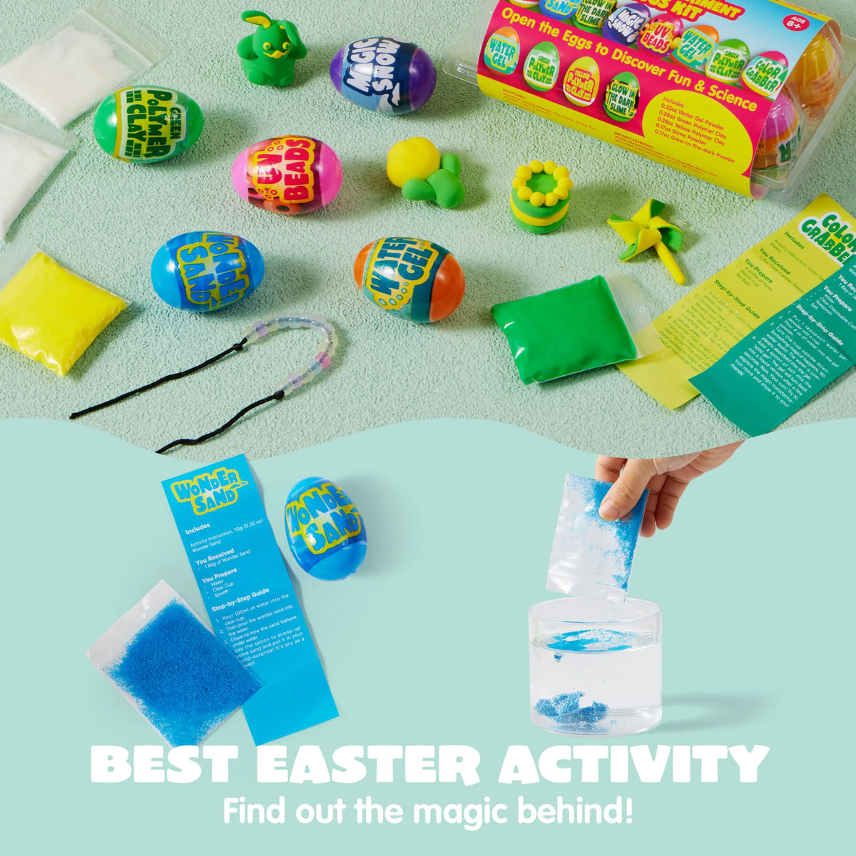 8 Easter Science Experiment STEM Eggs for Kids Party Favors