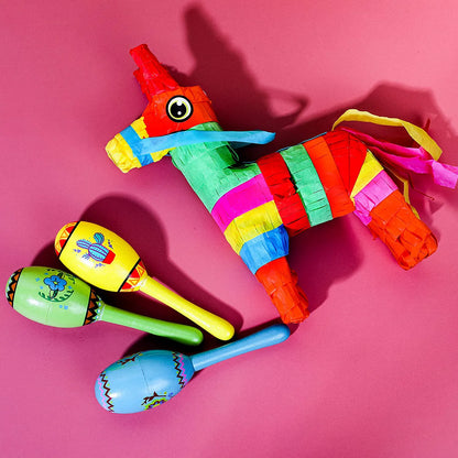 8-Pack Mini Donkey Piñatas, Multicolor