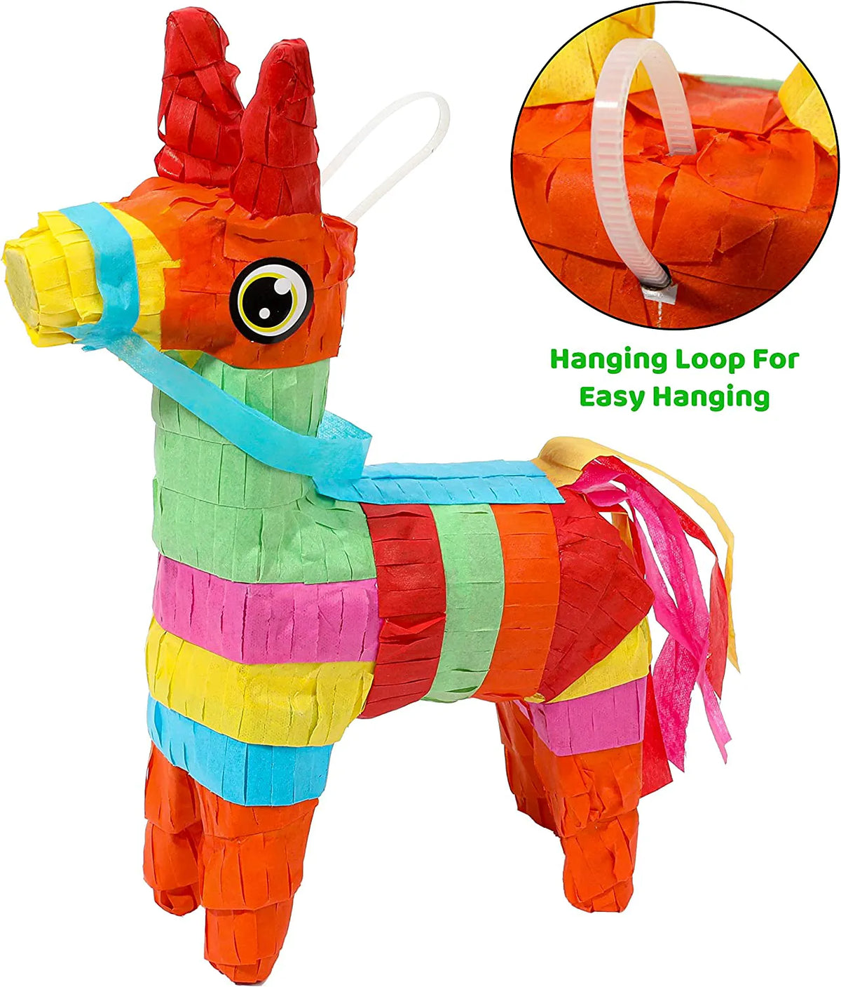 8-Pack Mini Donkey Piñatas, Multicolor