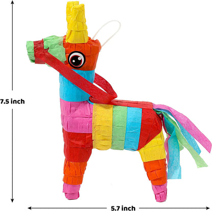 8-Pack Mini Donkey Piñatas, Multicolor