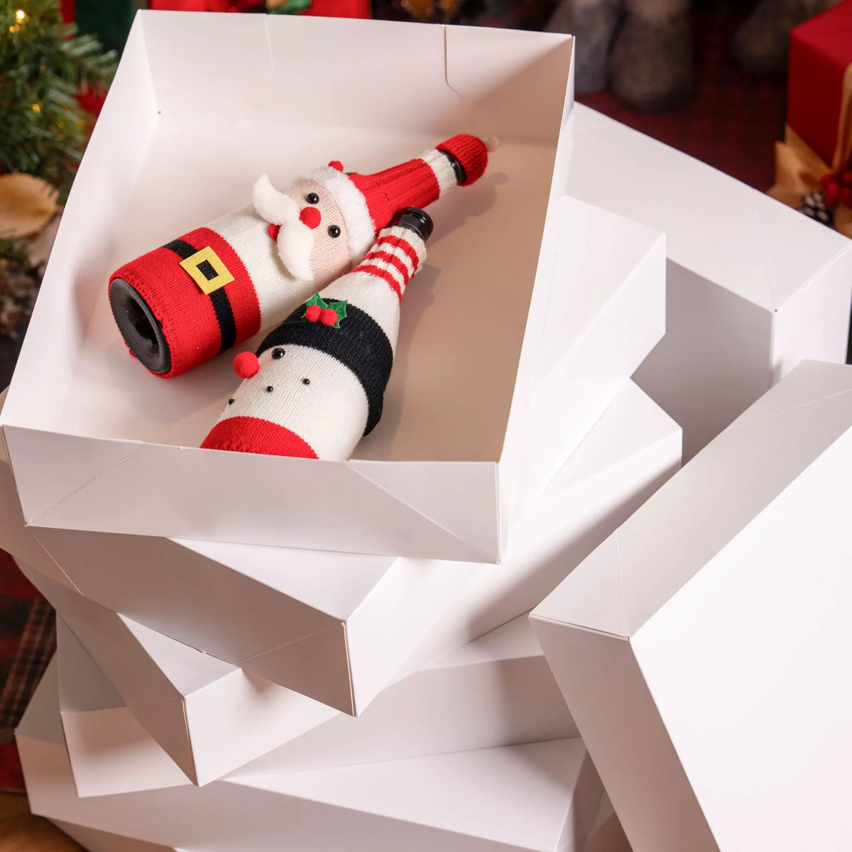 12 Pack Large Christmas Gift Boxes with Lids, 17 x 13 x 4 Inches for Presents