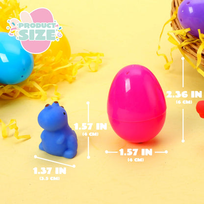24 Pack Easter Eggs with Mochi Squishy Toys - Prefilled
