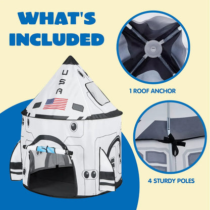Kids Rocket Ship Pop-Up Play Tent