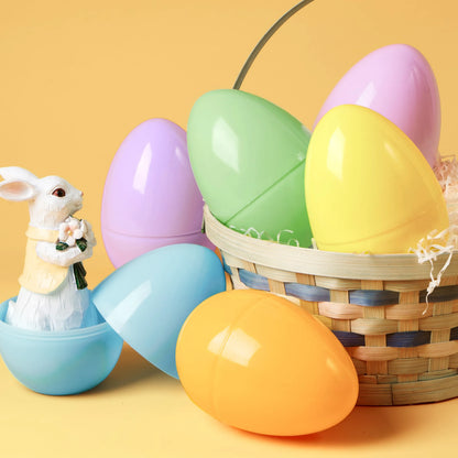 12 Large Pastel Easter Eggs, 6-Inch Jumbo Fillable Plastic Eggs