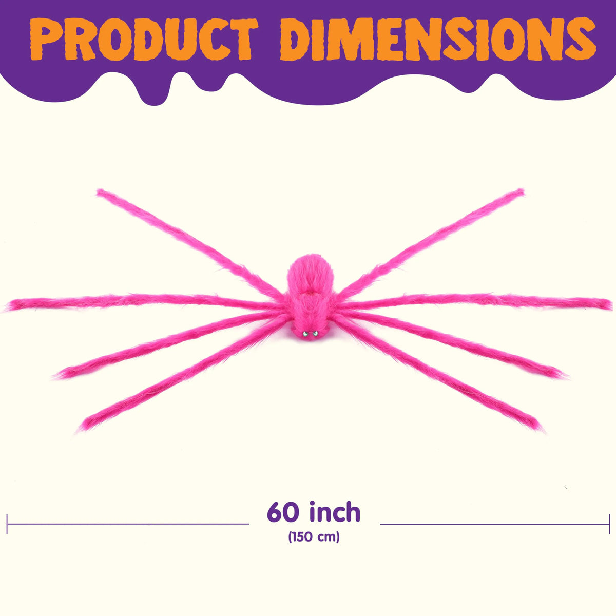 5-Foot Halloween Spider Decoration for Outdoor Use