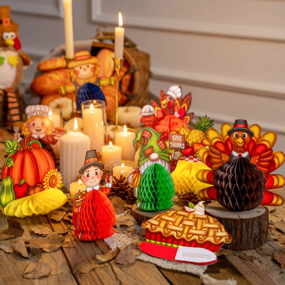 9-Piece Thanksgiving Honeycomb Decorations Set