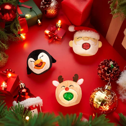 3 Pack Christmas Squeeze Plush Balls