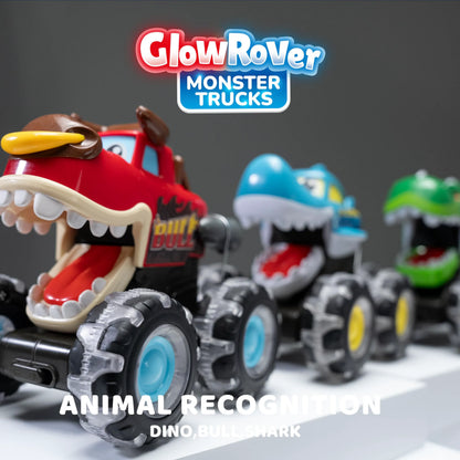 3-Pack Monster Truck Toys - Motion-Activated Light-Up Cars for Toddlers