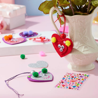 Valentine's Day 264-Piece DIY Heart Felt Craft Set