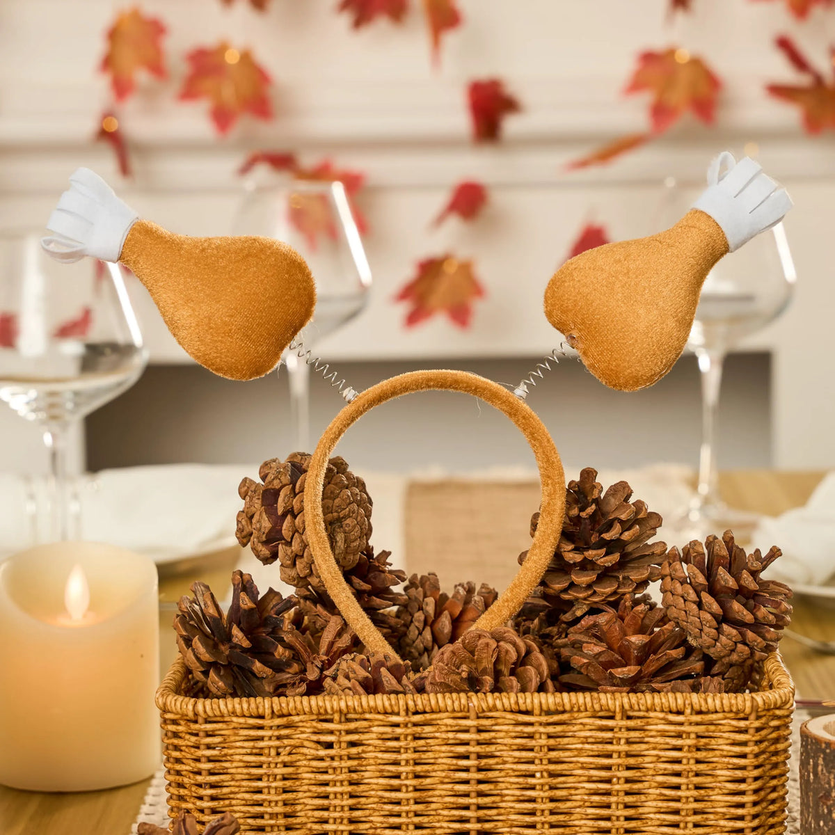 3-Pack Thanksgiving Turkey Leg Headband Accessories