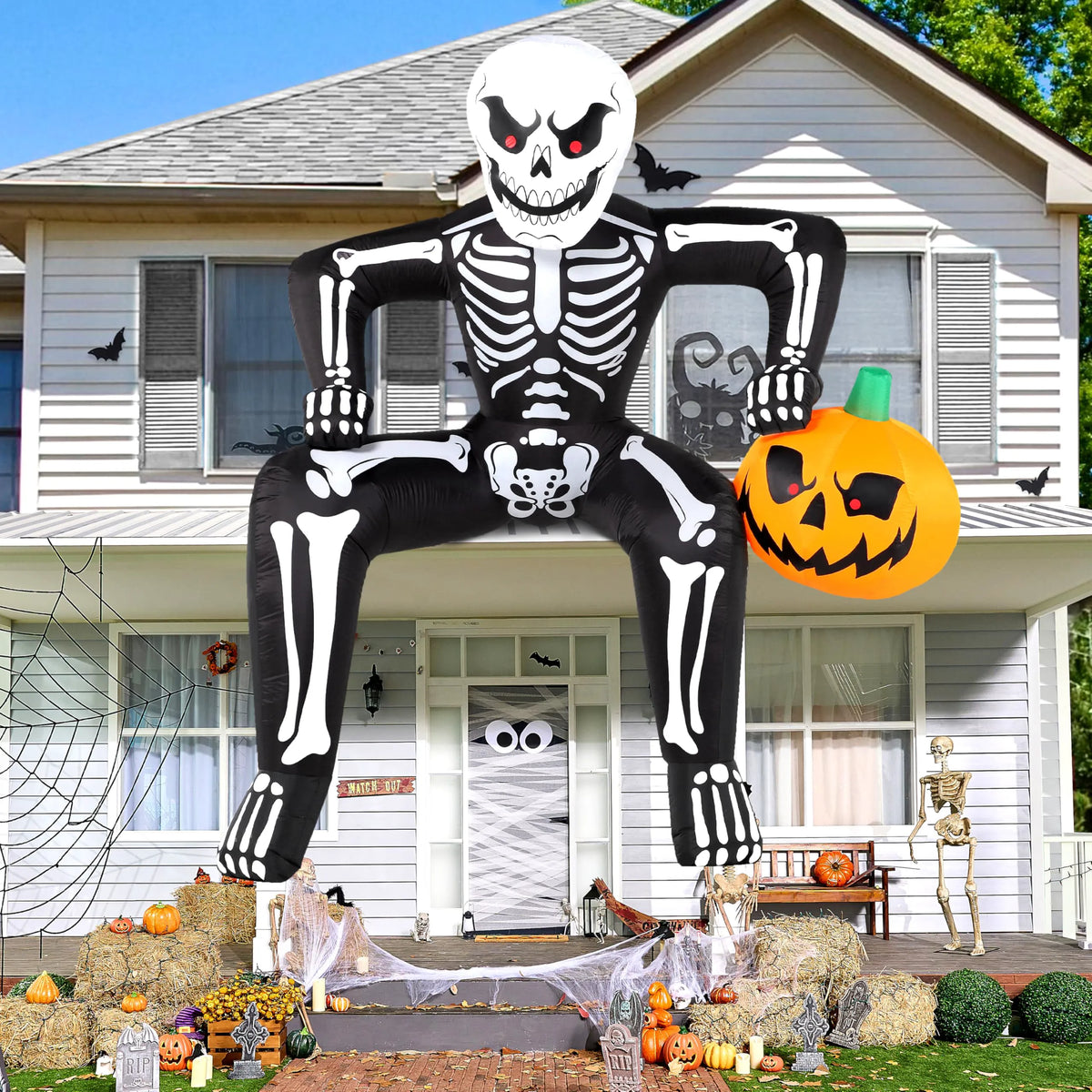 8.5ft Halloween Inflatable Skeleton Decoration