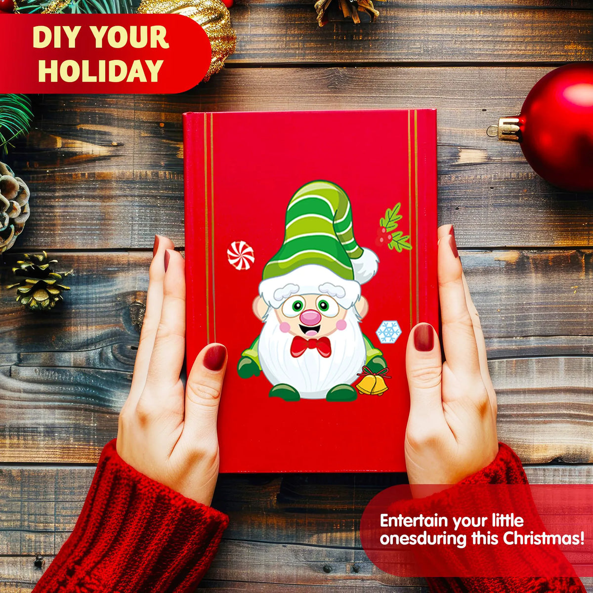 24 Christmas Make-a-Face Stickers