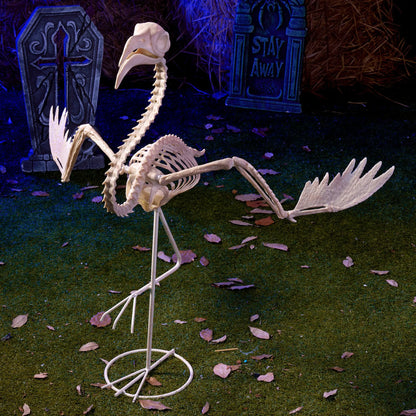 27.6-Inch Flamingo Skeleton Halloween Decoration