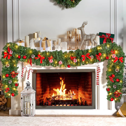 9-Foot Christmas Garland with Lights