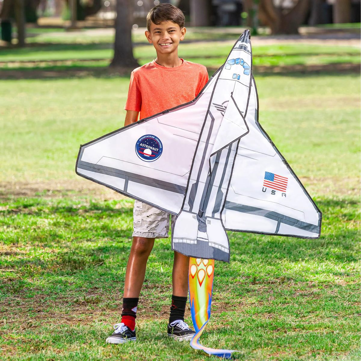 Spaceship Kite: Easy to Fly for Kids & Adults with 262.5 ft String