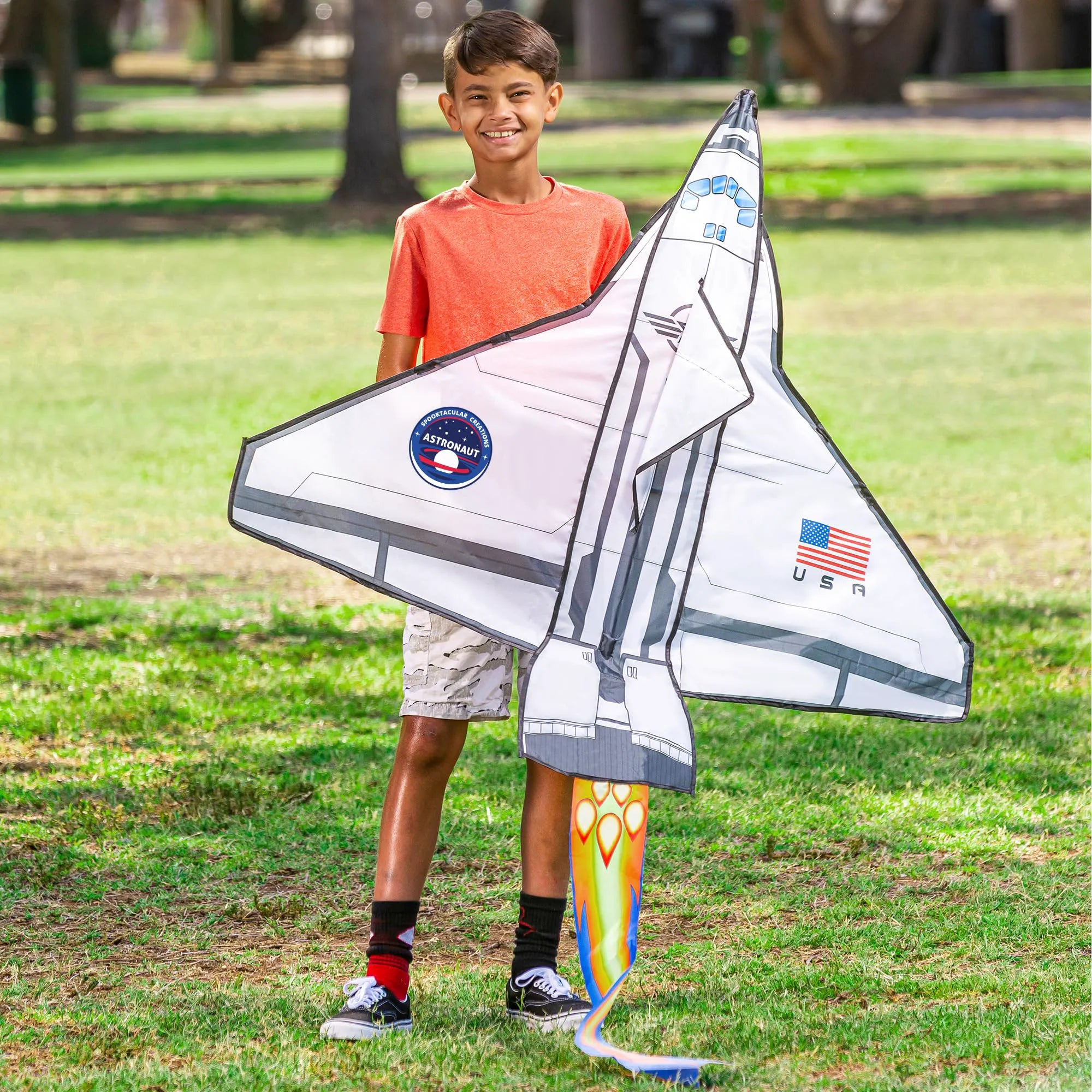 Spaceship Kite: Easy to Fly for Kids & Adults with 262.5 ft String