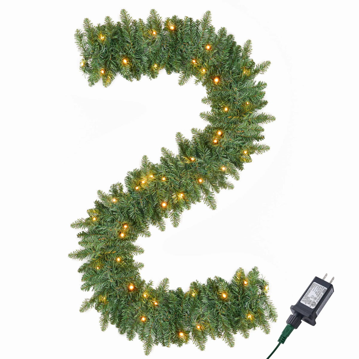 9Ft Prelit Christmas Garland with 50 Lights