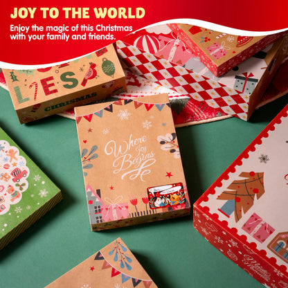 12-Pack Christmas Shirt Gift Boxes with Lids for Presents