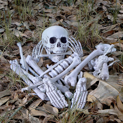 28-Piece Halloween Skeleton Bones & Skull Decoration Kit