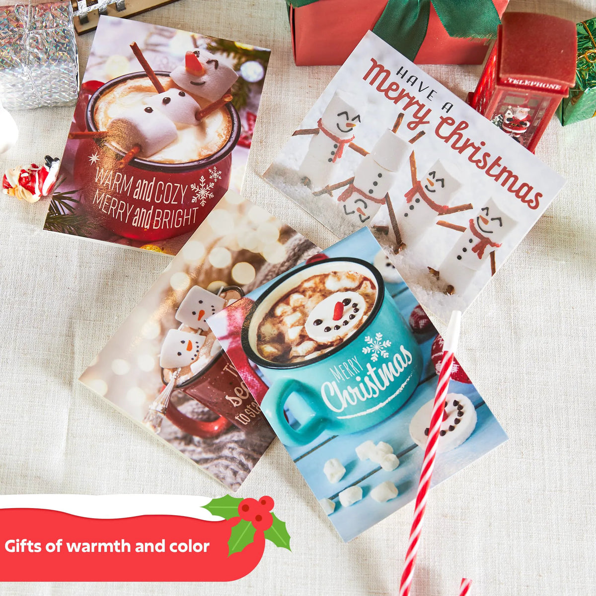 12 Christmas Greeting Cards with Envelopes