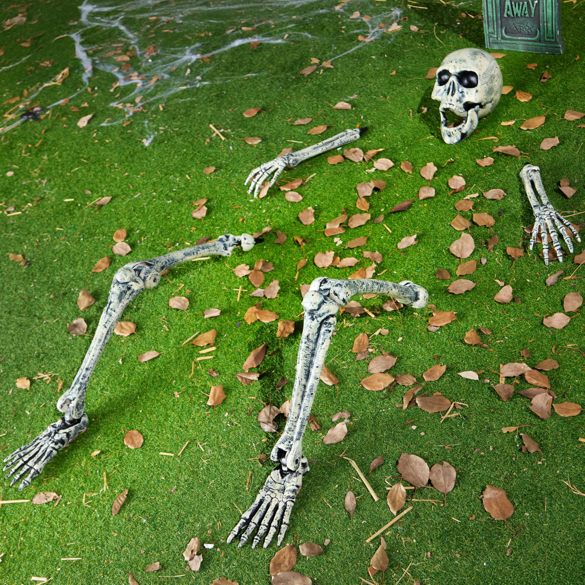 5 Pcs Life Size Skeleton Halloween Decorations for Outdoor Use