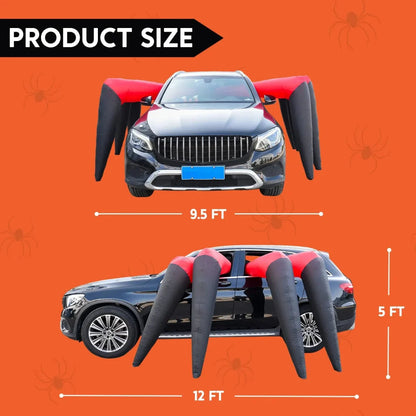 12ft Inflatable Spider with Eight Legs for Trunk or Treat Halloween