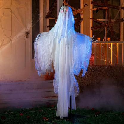 68-Inch Animated Ghost with Skeleton Hands