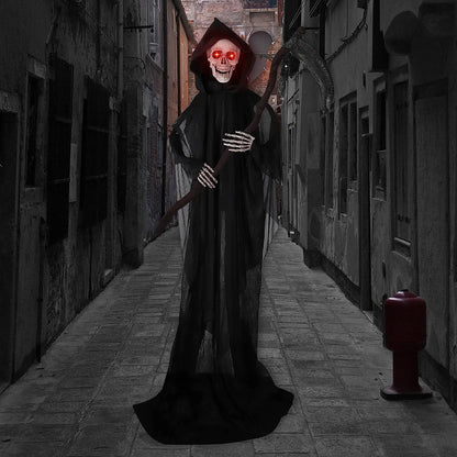 64.5in Animated Standing Grim Reaper for Halloween