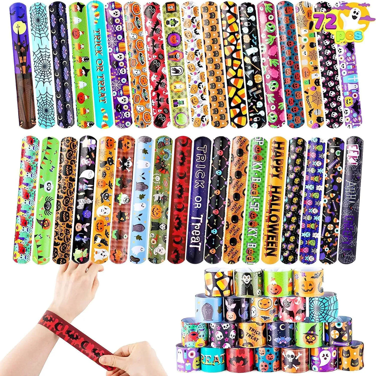 Halloween Slap Bracelets (72-Pack)