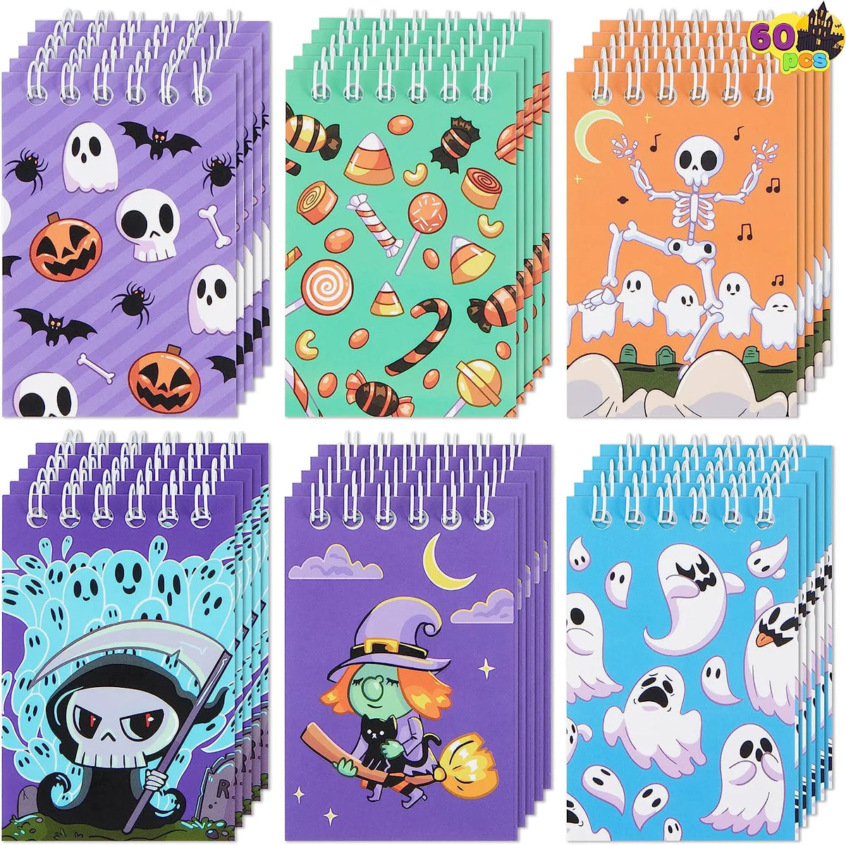 Halloween Spooky Notepad Set (60 Pack)